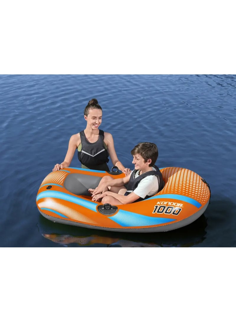 بست واي طوف قابل للنفخ مع مضخة هواء يدوية، قارب نهري، 185×97 سم - Image 2