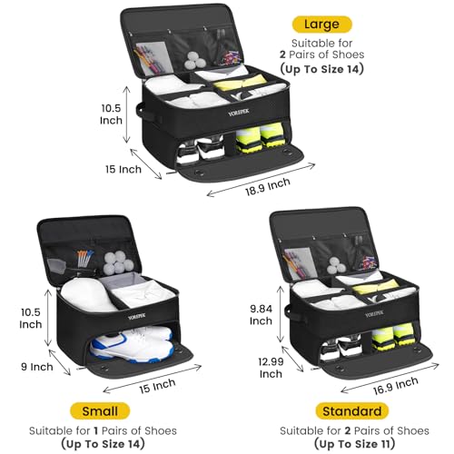 YOREPEK 2 Layer Golf Supplies Trunk Organizer, Sturdy Car Trunk Storage Storing All You Golfing Gear In One, Golfing Gear Locker for Car or Truck, Golf Accessories For Men, Gifts For Golfer, GERY - Image 2