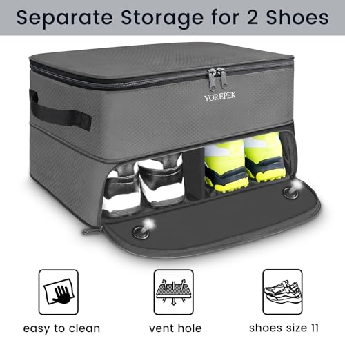 YOREPEK 2 Layer Golf Supplies Trunk Organizer, Sturdy Car Trunk Storage Storing All You Golfing Gear In One, Golfing Gear Locker for Car or Truck, Golf Accessories For Men, Gifts For Golfer, GERY - Image 3