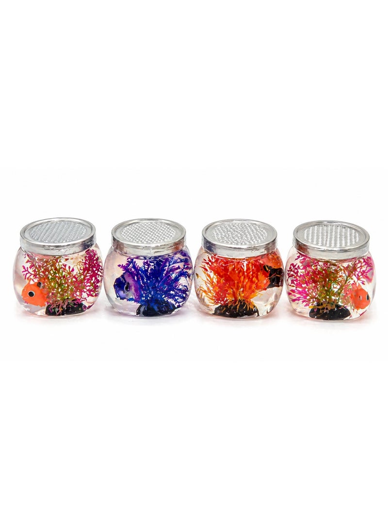 STORE 7 Clear Aquarium Slime for Kids – Fish Tank Slime with Fish and Aquatic Plant Decorations – A Fun and Flexible Sensory Toy to Relieve Stress and Develop Creativity – Clear Slime Box with an Attractive Aquarium Design (4 Pieces) - Image 3