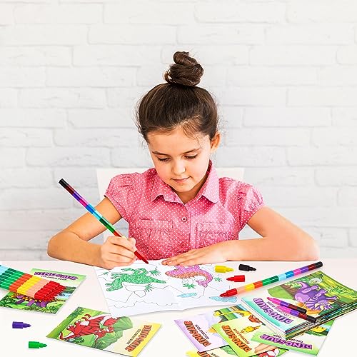 BenLouis 24 Pcs Dinosaur Mini Coloring Books Kids Dino Party Favors Small Activity Books Bulk for Kids Dinosaur Jurassic Birthday Goodie Bags Stuffers Return Gifts Classroom Travel - Image 3