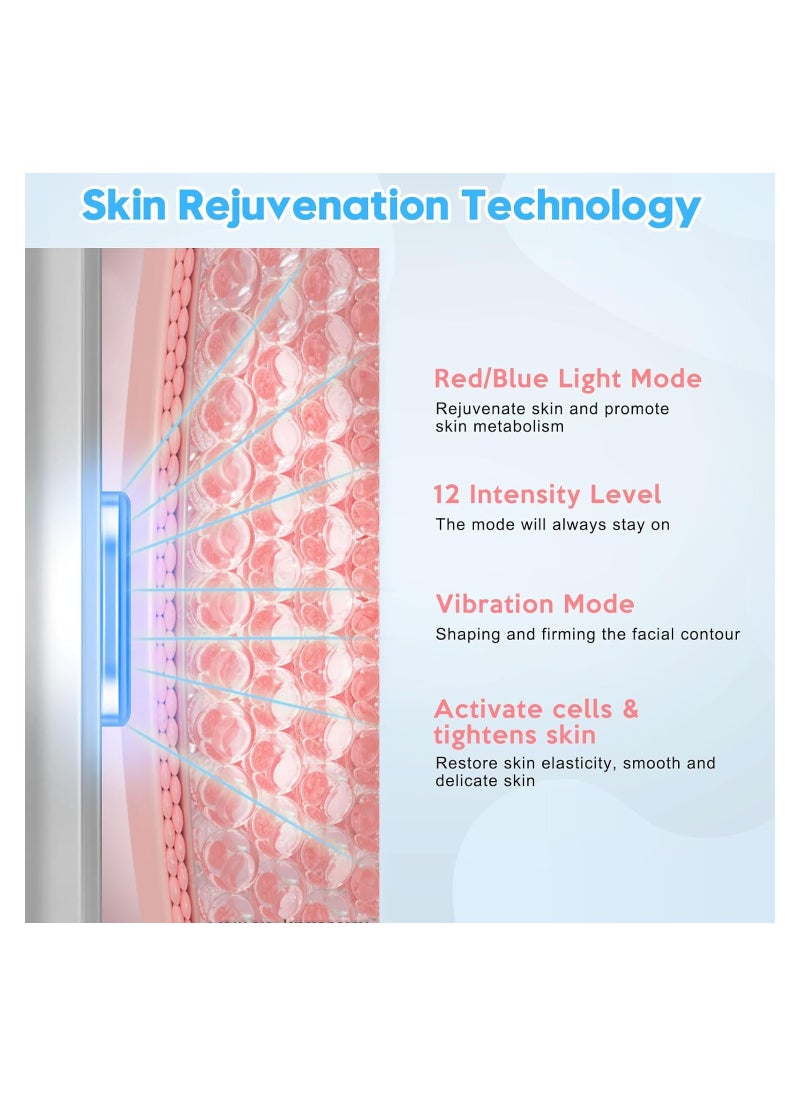 SYOSI - Facial Slimming V Facial Massager, Double Chin Machine, 6 Modes, 12 Intensity Levels, Face Lift Device, Intelligent Lifting Firming Saggy Skin Tightening Machine Women Skin Care, V-shaped Cheek Lift - Image 1