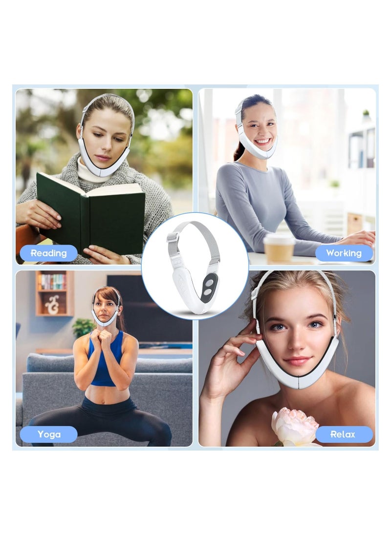 SYOSI - Facial Slimming V Facial Massager, Double Chin Machine, 6 Modes, 12 Intensity Levels, Face Lift Device, Intelligent Lifting Firming Saggy Skin Tightening Machine Women Skin Care, V-shaped Cheek Lift - Image 1
