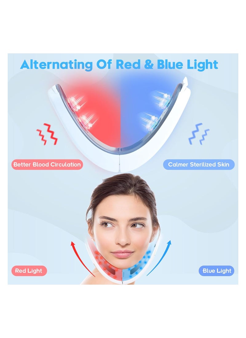 SYOSI - Facial Slimming V Facial Massager, Double Chin Machine, 6 Modes, 12 Intensity Levels, Face Lift Device, Intelligent Lifting Firming Saggy Skin Tightening Machine Women Skin Care, V-shaped Cheek Lift - Image 1