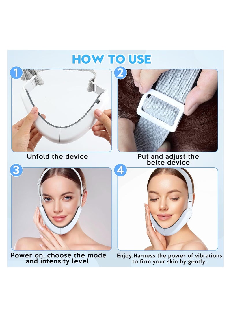 SYOSI - Facial Slimming V Facial Massager, Double Chin Machine, 6 Modes, 12 Intensity Levels, Face Lift Device, Intelligent Lifting Firming Saggy Skin Tightening Machine Women Skin Care, V-shaped Cheek Lift - Image 1