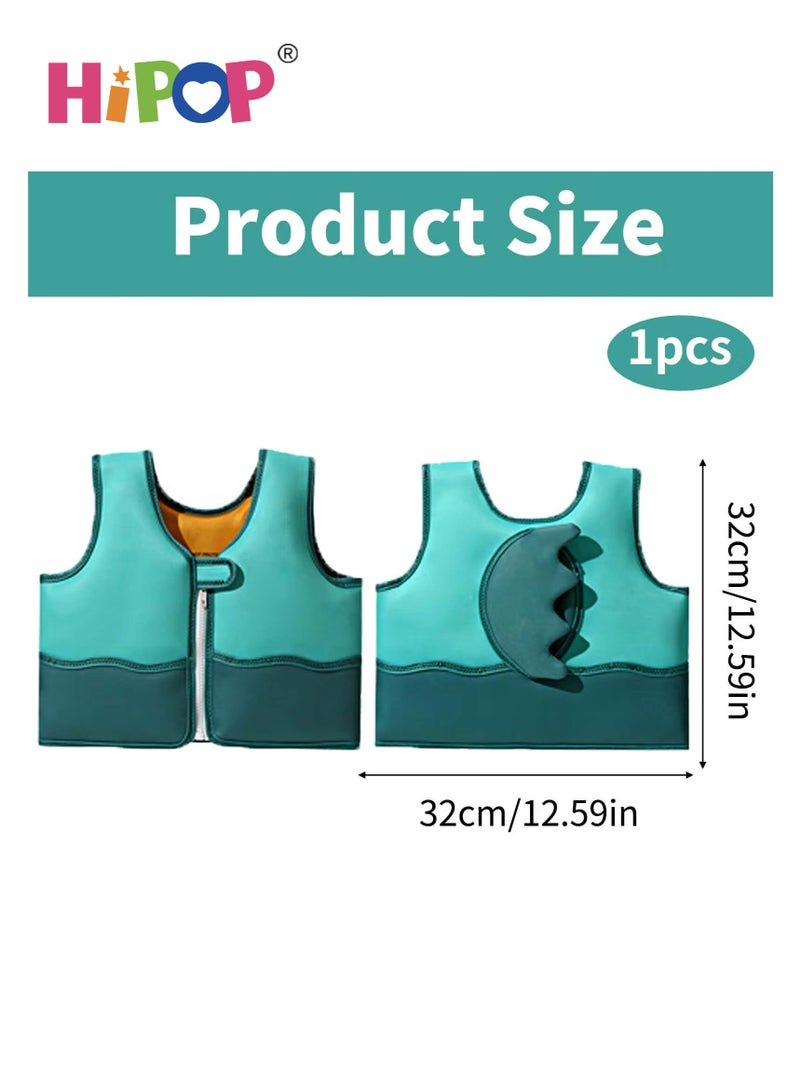 HIPOP Kids Swimming Vest Inflatable-Free Floatation Jackets,Swimming Training Aid Children Buoyancy Aid,Toddler Swim Vest for 2+Years Old Boy Girl, Green - Image 4