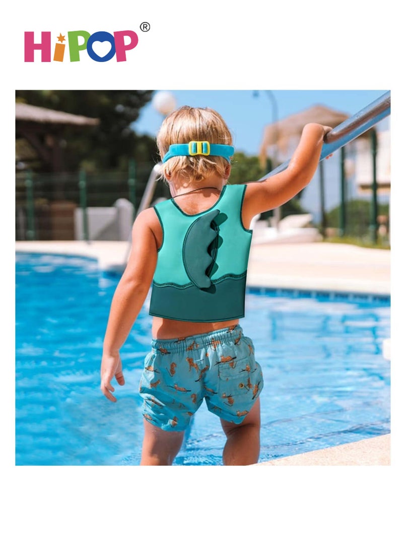 HIPOP Kids Swimming Vest Inflatable-Free Floatation Jackets,Swimming Training Aid Children Buoyancy Aid,Toddler Swim Vest for 2+Years Old Boy Girl, Green - Image 5