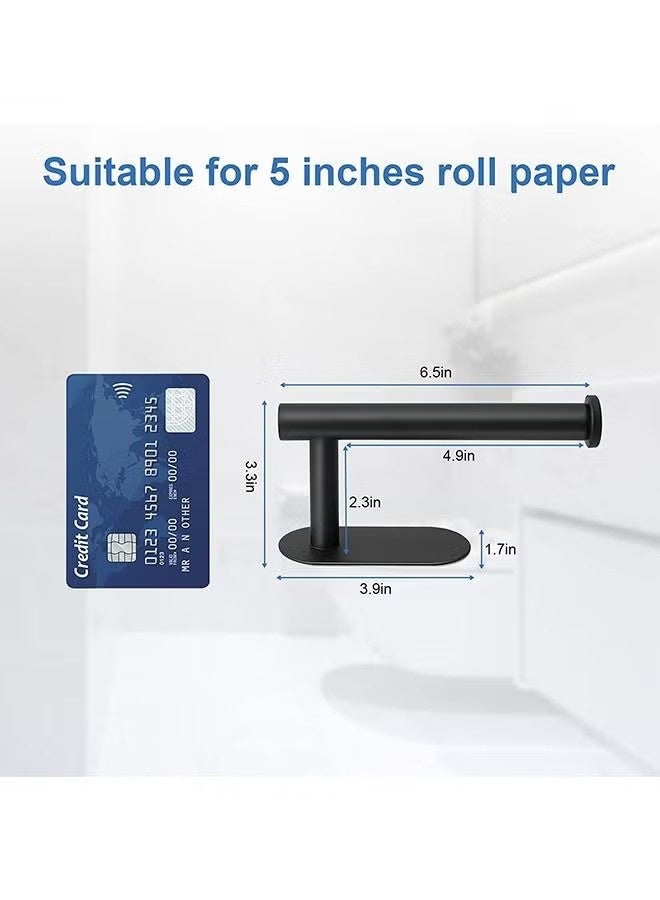 YJ Adhesive Toilet Paper Holder No Drilling Stainless Steel Toilet Roll Holder Stick on Wall for Bathroom and RV - Image 2