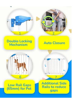 Baby 85-92cm AutoClose Baby Safety Gate Passage,  Double Locking Mechanism, Child Safety, Stair & Kitchen Gate, Barrier, Fence for kids and pets - pzsku/Z5354F3E0E2223513BFA7Z/45/_/1707390719/1cd72be2-f258-4f7a-b204-e00bbdcaefc1