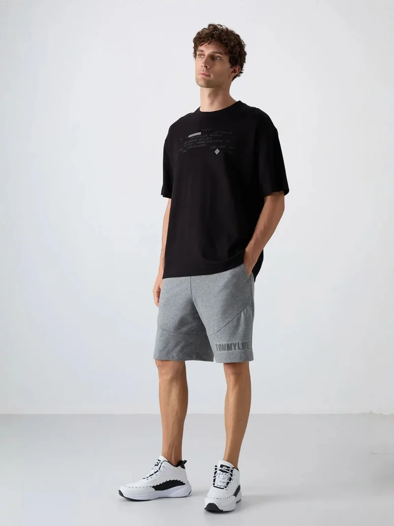 TOMMYLIFE TOMMY Oversized Printed Crew Neck T-Shirt