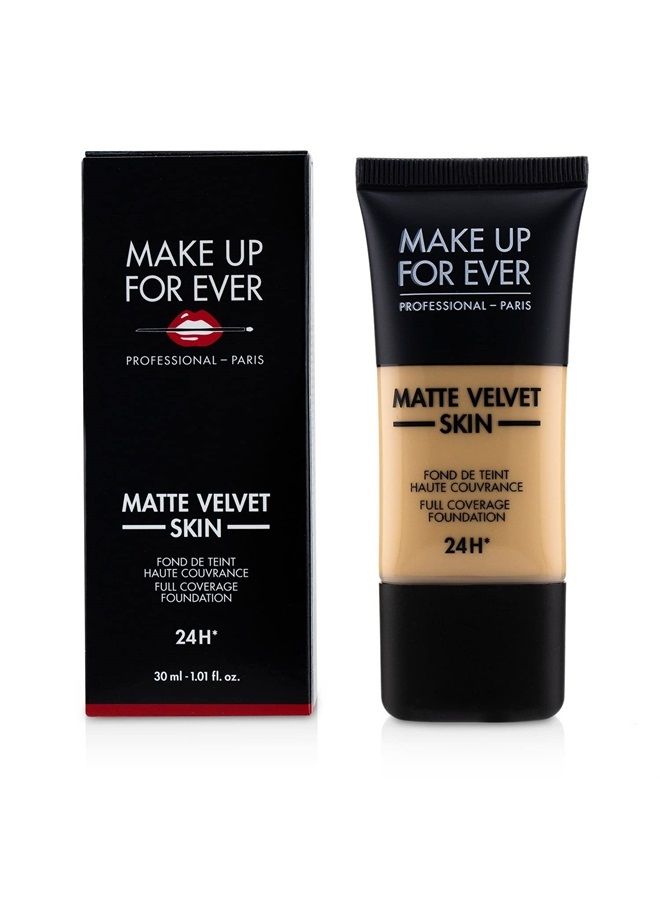 MAKE UP FOR EVER Matte Velvet Skin Full Coverage Foundation Y245 - SOFT SAND 1.01 oz/ 30 mL - Image 2