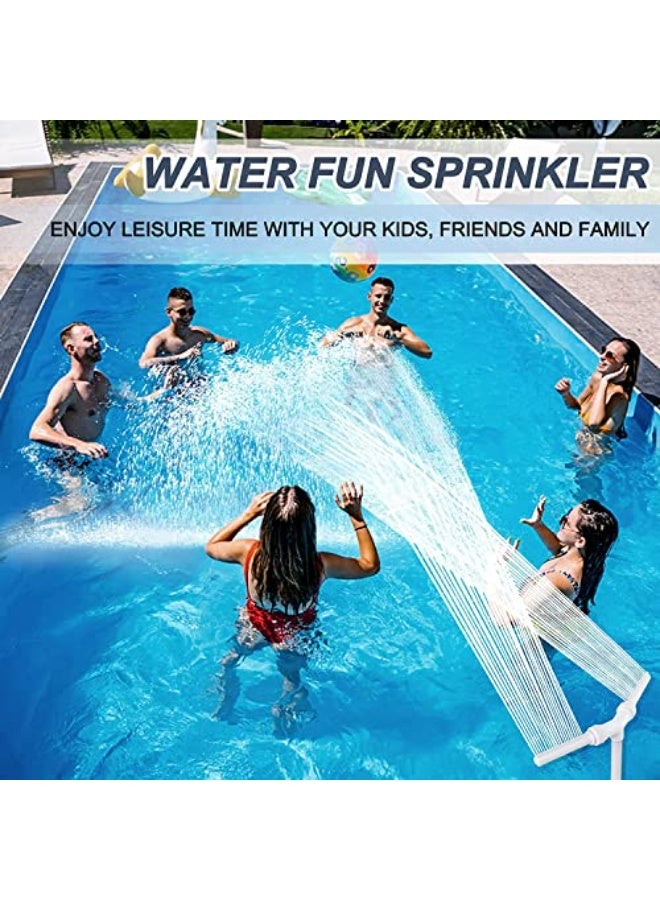 Swimming Pool Waterfall Fountain Sprinkler, Fountain Head Sprinkler with Plumbing Adapter, Cool and Warm Pool Spa Water Temperature （Double nozzle） - Image 4