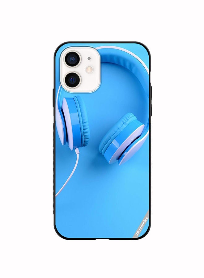 VR CREATIVE Protective Case Cover For Apple iPhone 12 Music Headphones Design Multicolour - Image 1