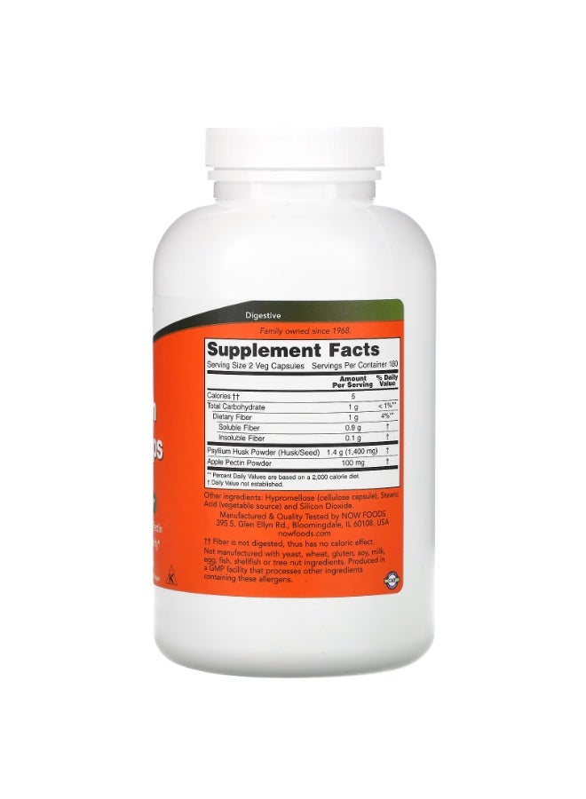 now Psyllium Husk Caps, 700 mg , 360 Veg Capsules - Image 2