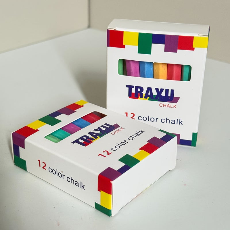24 Pieces Washable Small Chalks Easy to Erase 12 Rich Colors Suitable for Art Painting Graffiti Teaching - Image 3