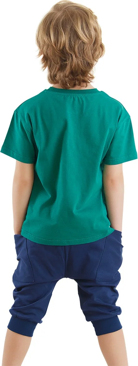 Denokids Funny Crocodile Boy T-shirt Baggy Shorts Set