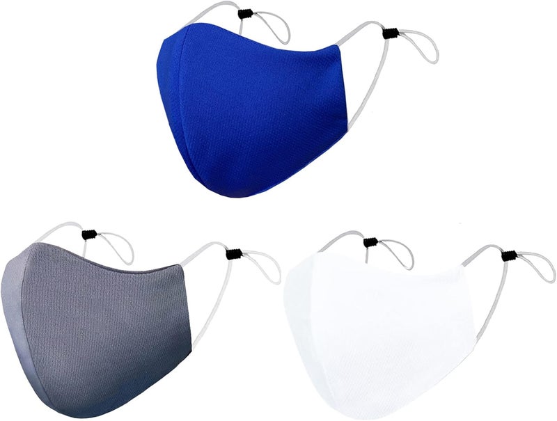 Arcarius Breathable Sports Face Mask – Moisture Wicking Gym & Travel Fit (3-Pack) - Image 1