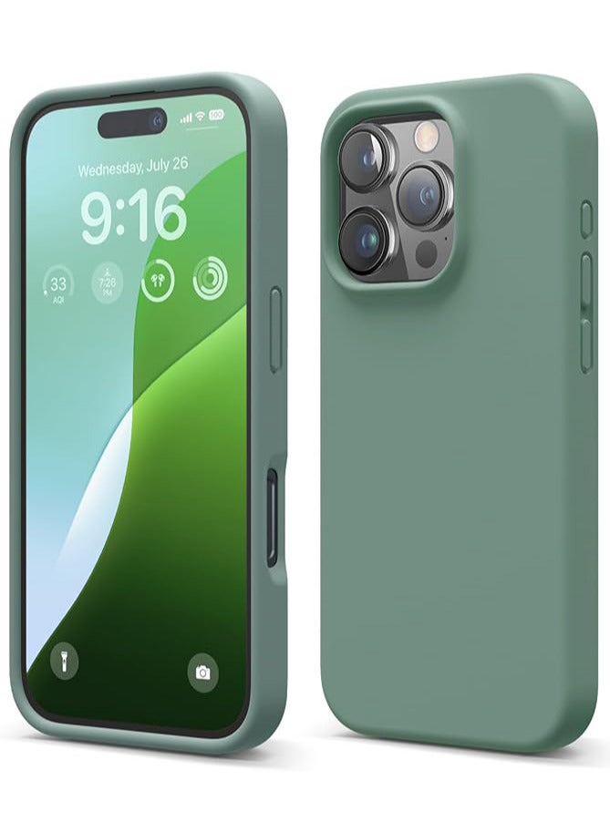 iPhone 16 Pro Mobile Case Cover with Soft Liquid Silicone Protection Anti-Scratch Shockproof Accessories with Microfiber Lining,Slim Protective Back Cover with Comfortable Hold Touch Feeling and Anti-fingerprint