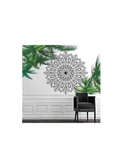MIRFA Wooden Wall Art With Self Adhesive Base - Black (Mandala Flower)  - Image 3