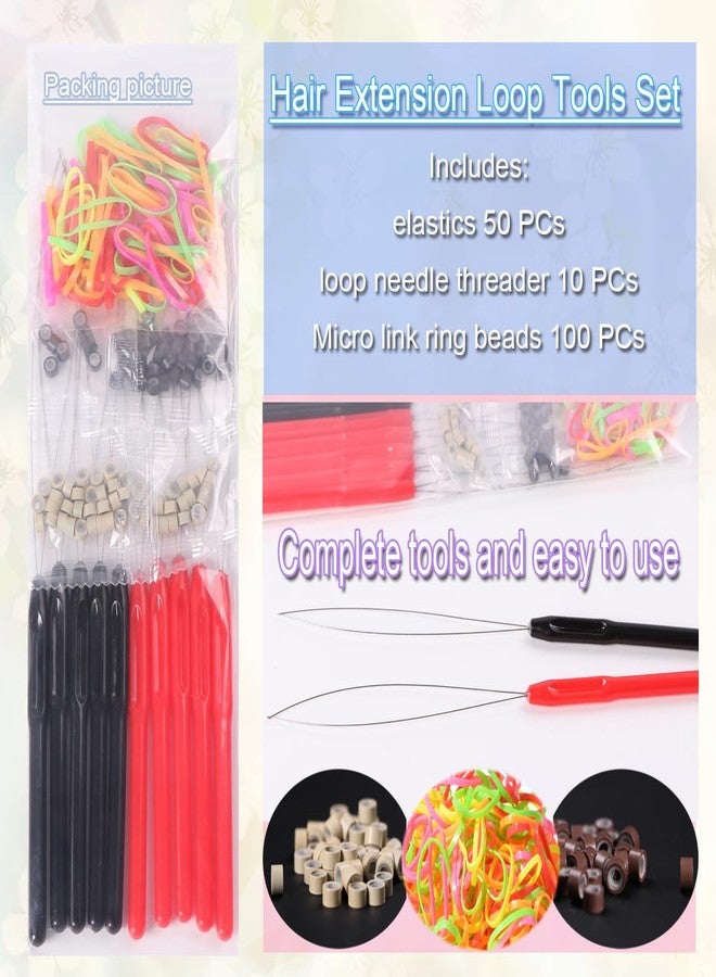HandWig Hair Extension Loop Tools Set, 10 Pcs Pulling Needles, Black and Red Threader for Braiding, Tinsel & Feather Hair Extensions,Crafting, Sewing, Working with Yarn,Tufting,for Crafter DIYer Stylists - Image 2