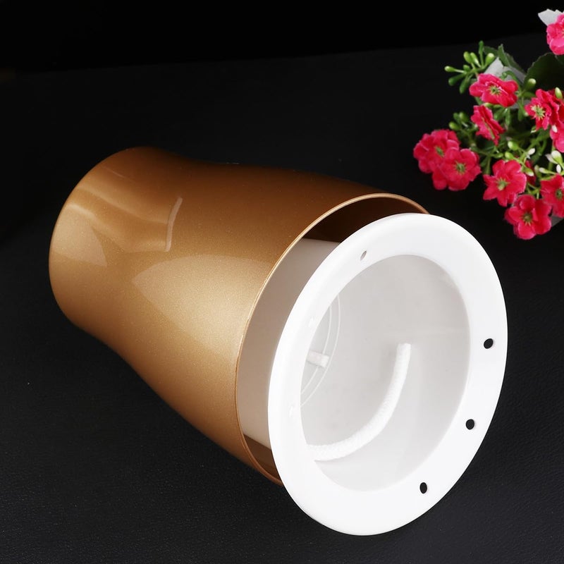 Self Watering Plastic Flower Pots 2 Pack Large Planters With Water Storage Golden - Image 4