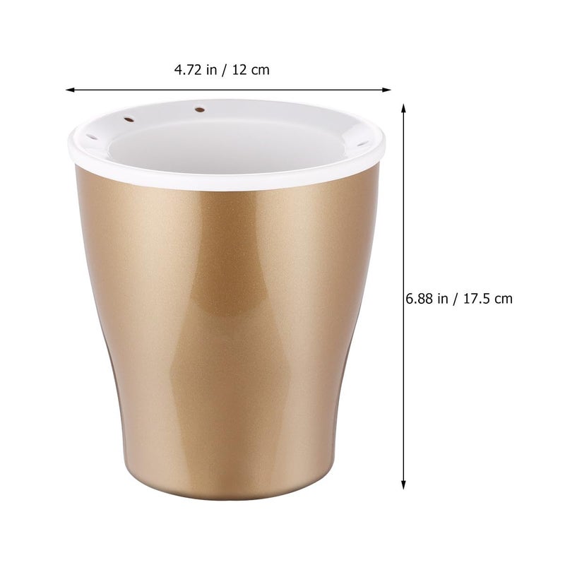 Self Watering Plastic Flower Pots 2 Pack Large Planters With Water Storage Golden - Image 3