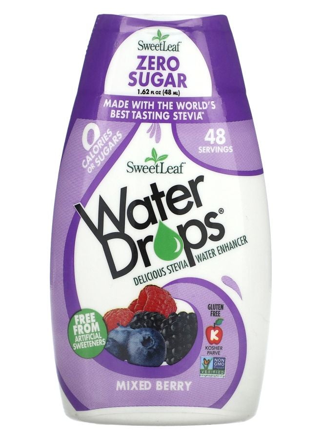 SweetLeaf Water Drops Delicious Stevia Water Enhancer Mixed Berry 1.62 fl oz (48 ml)