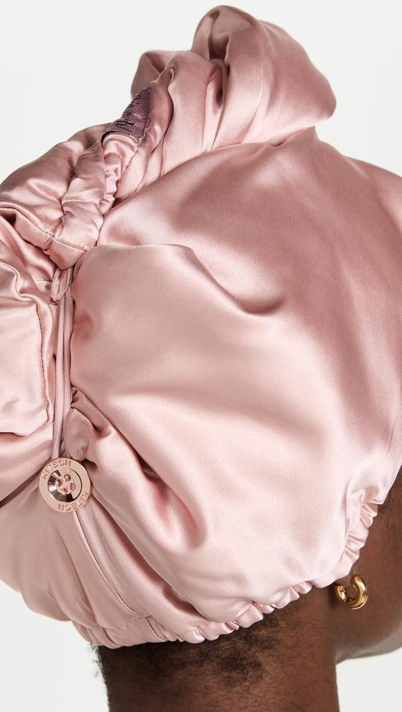 Kitsch لفافة منشفة شعر من الألياف الدقيقة للسيدات - فائقة الامتصاص، سريعة الجفاف، مضادة للتجاعيد - للشعر الطويل والقصير، عمامات للسيدات، لفافة للشعر الرطب والمجعد - وردي - Image 5