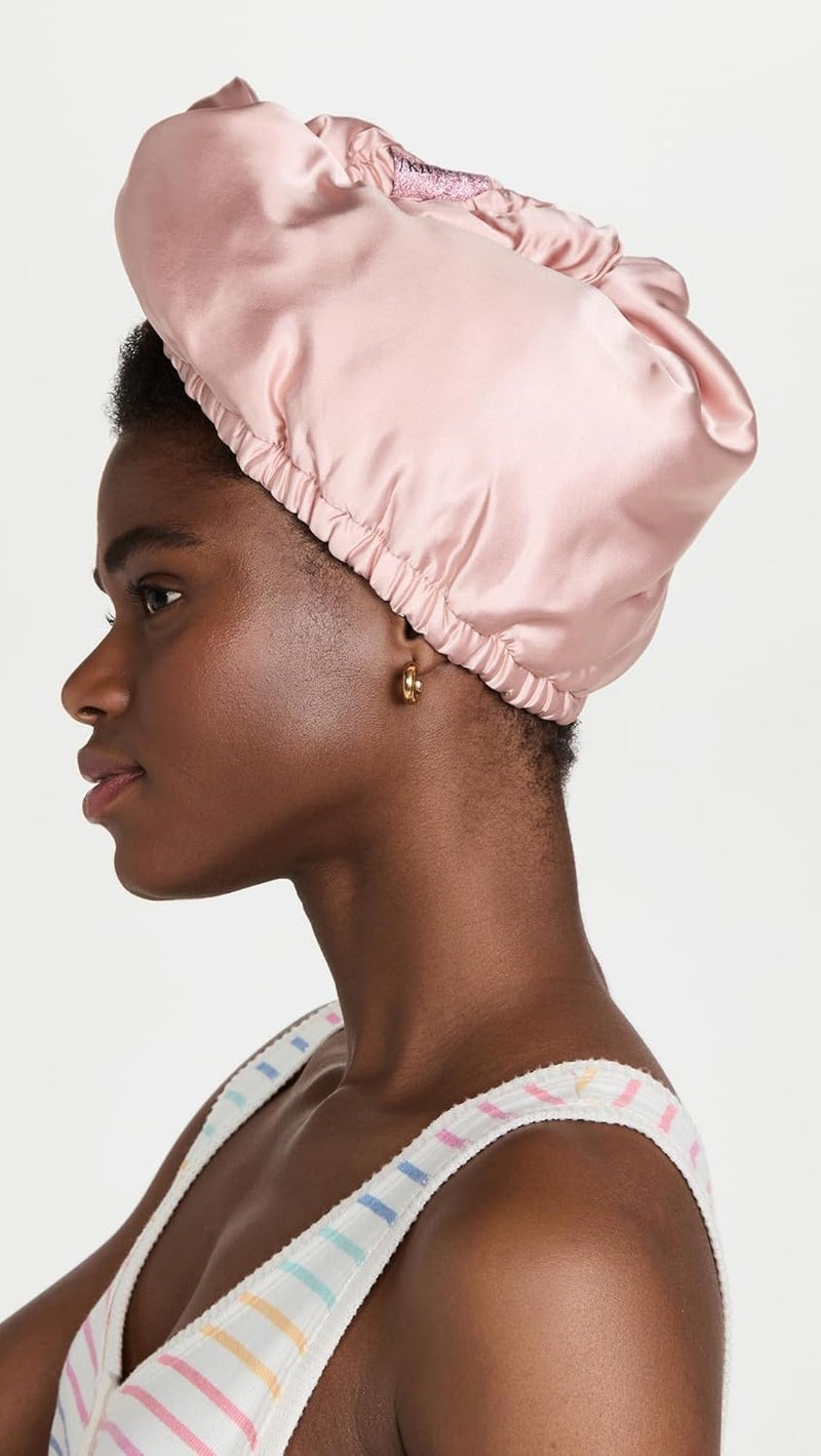 Kitsch لفافة منشفة شعر من الألياف الدقيقة للسيدات - فائقة الامتصاص، سريعة الجفاف، مضادة للتجاعيد - للشعر الطويل والقصير، عمامات للسيدات، لفافة للشعر الرطب والمجعد - وردي - Image 4