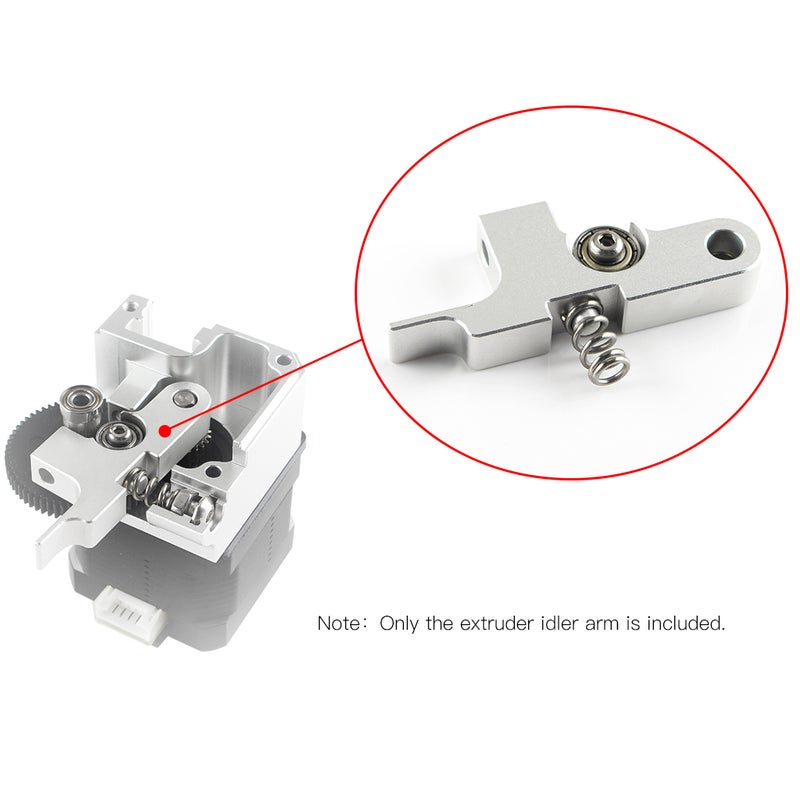 Silver Extruder Idler Arm All Metal 3D Printer Parts Compatible with Titan Aero Extruder 1.75mm Prusa i3 MK2 Artillery Sidewinder X1 - Image 2