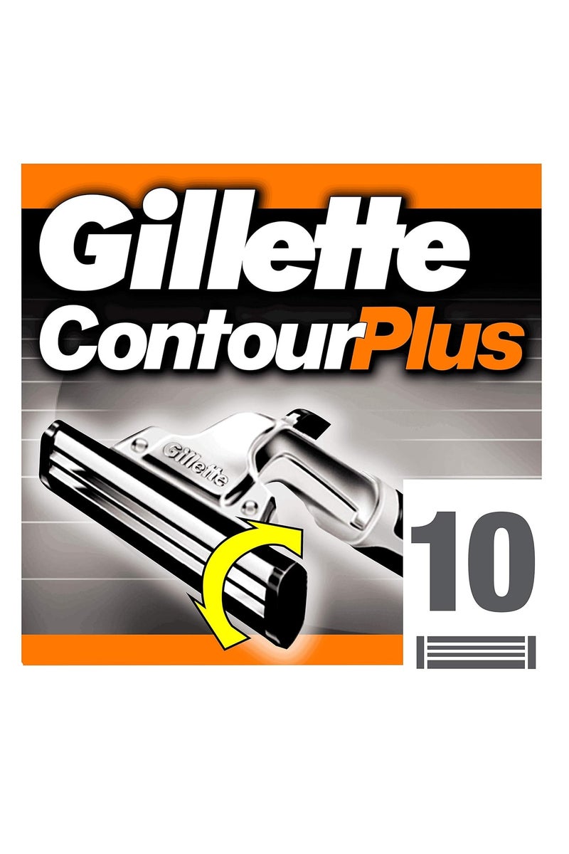 Gillette شفرات حلاقة جيليت كونتور بلس للرجال مع نظام الراحة عبوة من 10 - Image 1