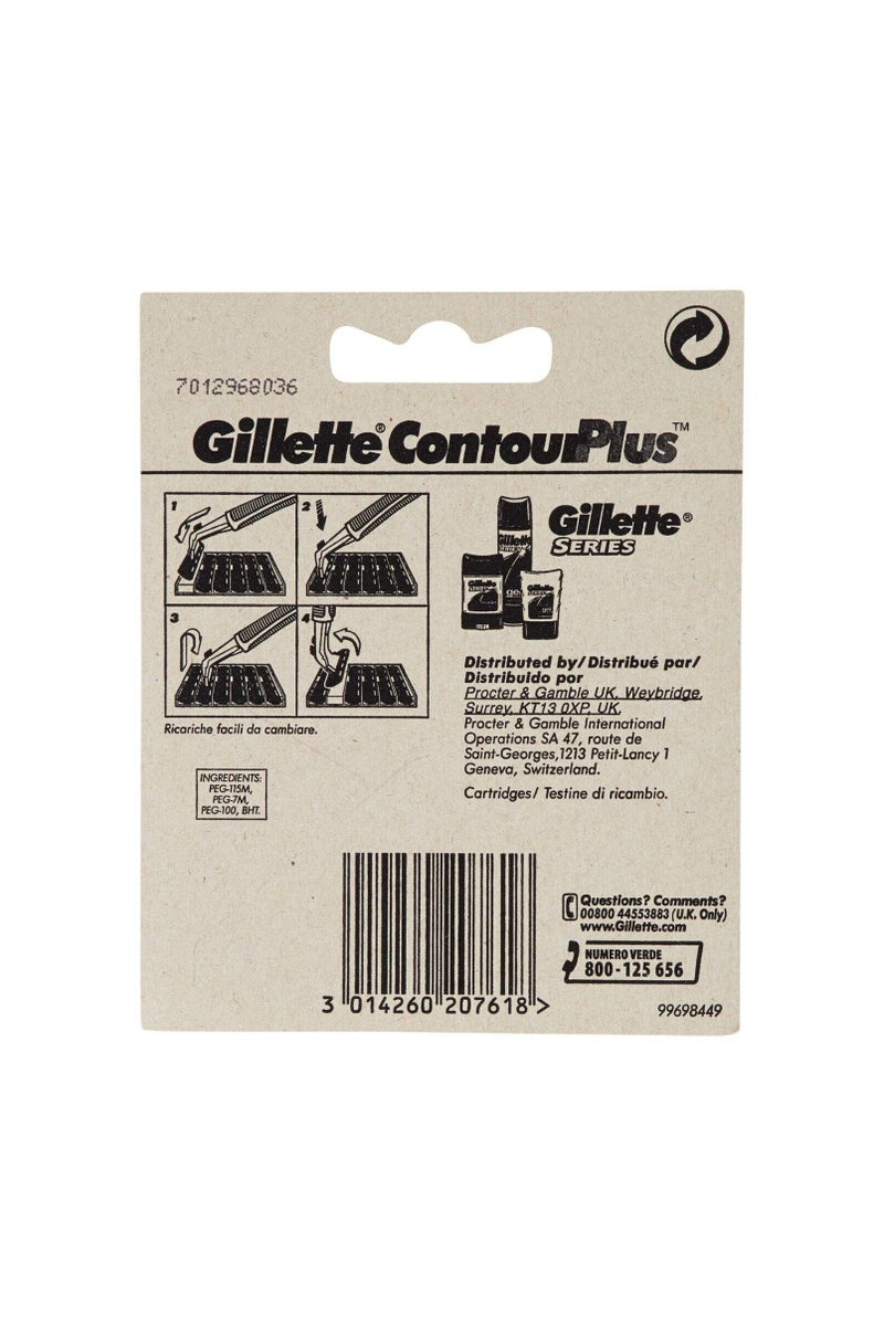 Gillette شفرات حلاقة جيليت كونتور بلس للرجال مع نظام الراحة عبوة من 10 - Image 3