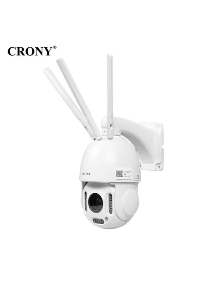 كروني آلات الكرة CRONY 4G (30X) كاميرا كشف الإنسان وكاميرا التتبع التلقائي بطاقة TF 128G 5MP رؤية ليلية بالأشعة تحت الحمراء IP66 مقاومة للماء مشاهد داخلية وخارجية - Image 5