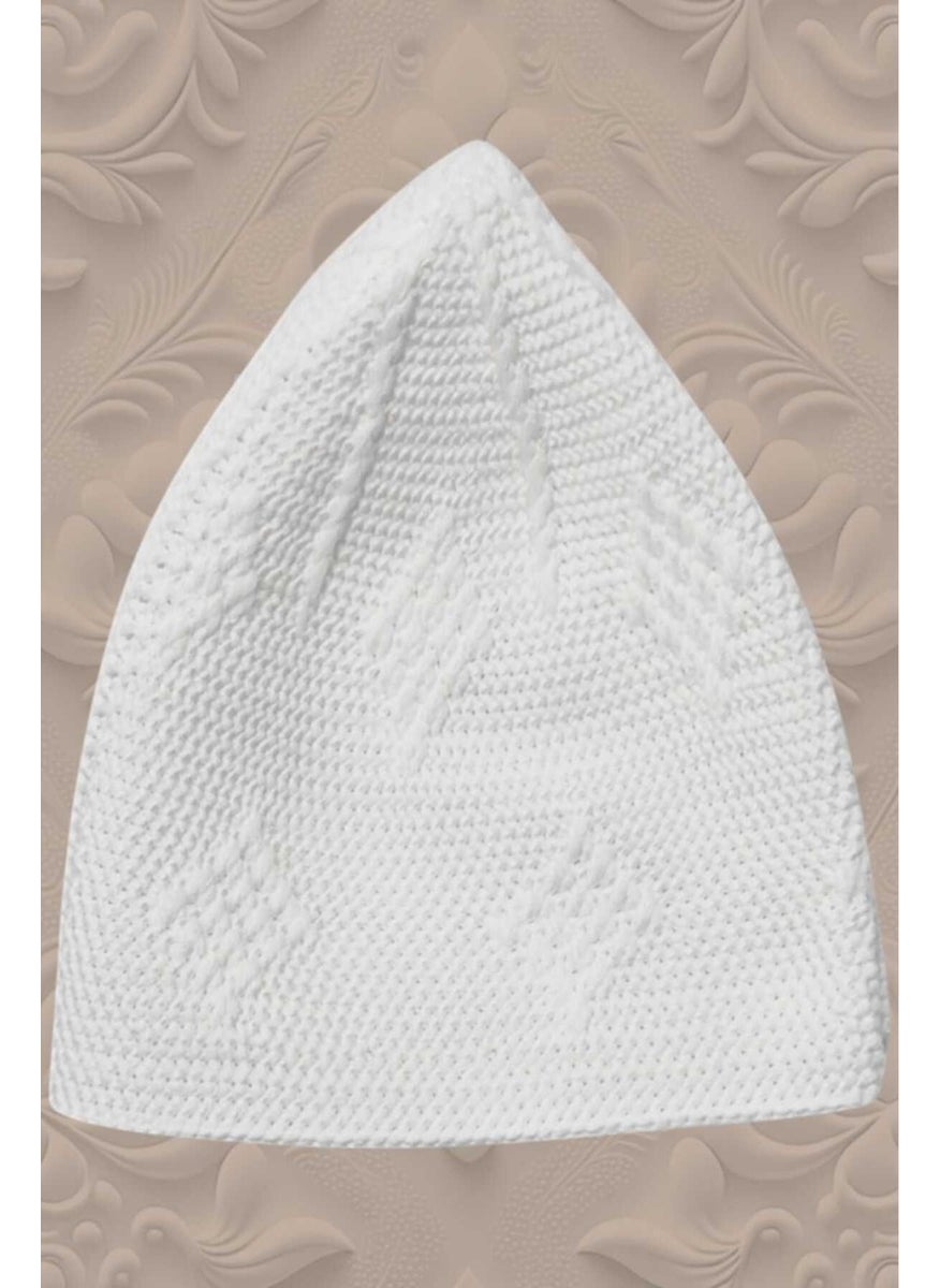 Hızırım Woven Knitted Patterned Skullcap Quality Prayer Cap  - Image 2
