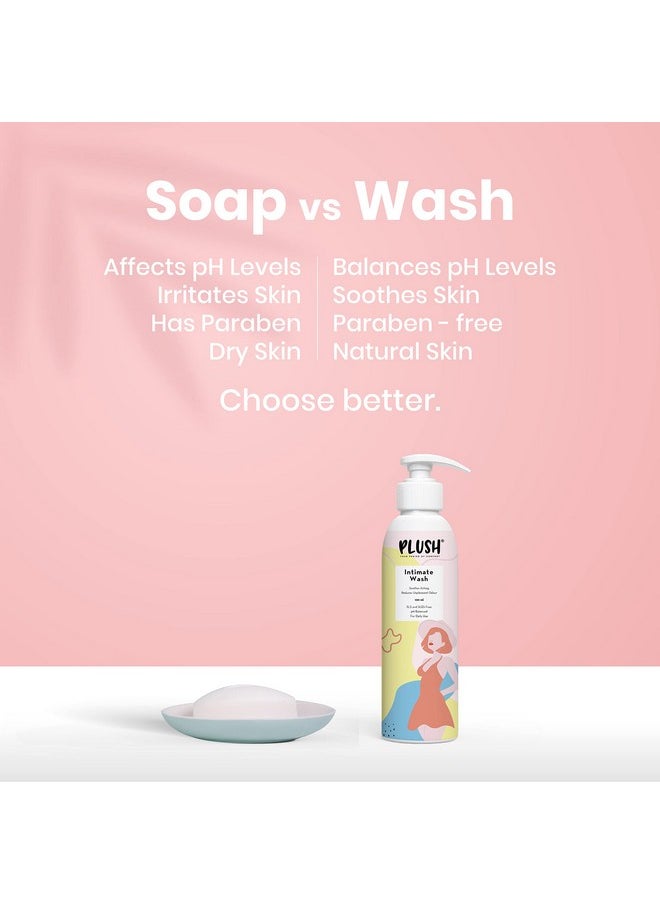 Plush All Natural Intimate & Vaginal Wash For Women With Tea Tree Oil & Neem Extract, 100Ml | Perfect Ph Balance | Soothes Itching, No Unpleasant Odour | All Skin Types | All Vegan & Paraben Free  - Image 4