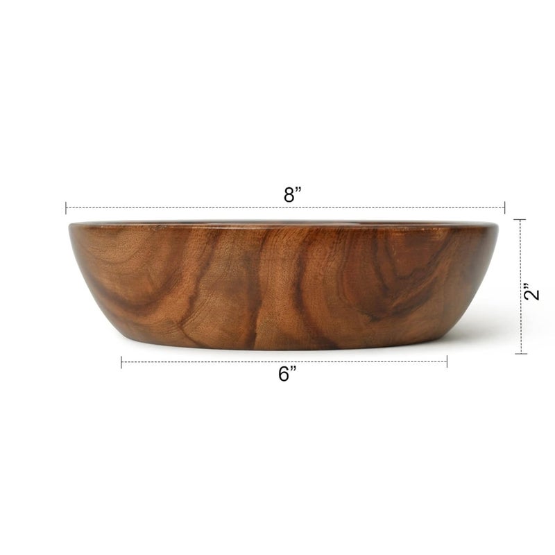 WOODENCLAVE WOODENCLAVE Wooden Chip and Dip Platter with Dip Bowl 1 Plate Multipurpose Serving Platter for Snacks Handcrafted Serving Tray Natural Brown  - Image 5