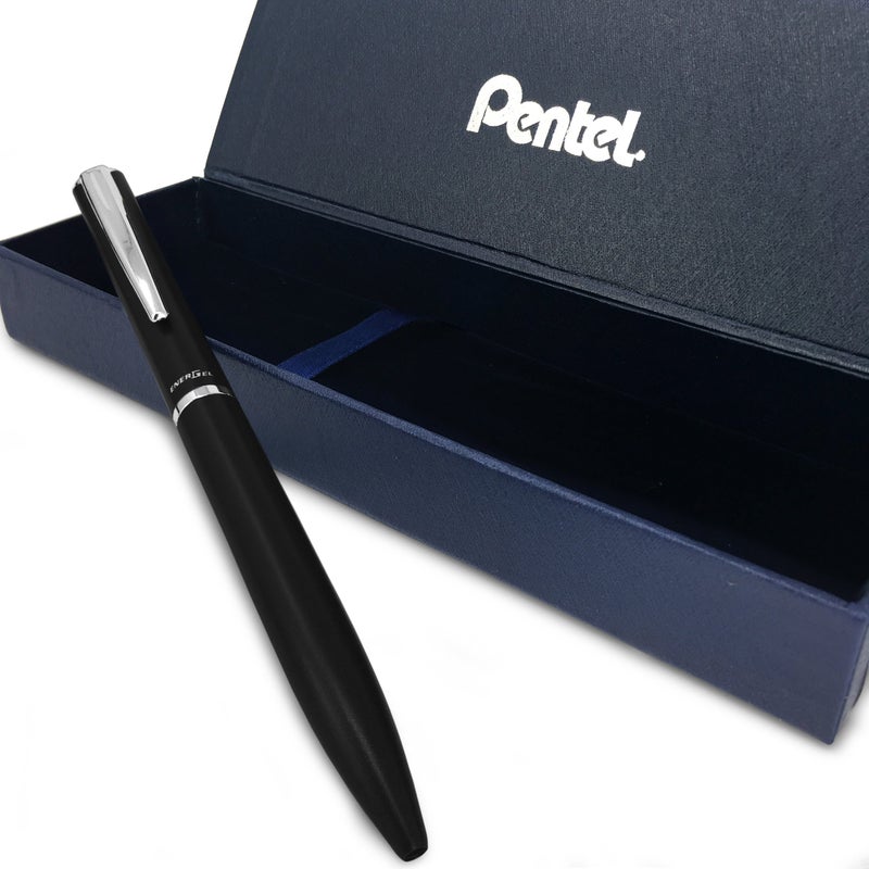 Pentel Energel Philography Boxed Deluxe Retractable Rollerball Pen Black - Image 2