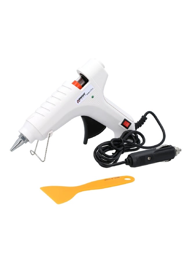 WAGAN 100W Lightweight Ergonomic Glue Gun with Cigarette Lighter Plug White 2178  - Image 1
