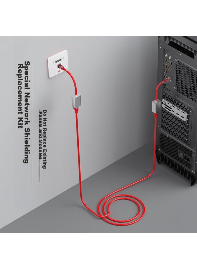 Haile Internal And External Network Converter, Special Network Shielding Conversion Head, Hp-3515 (Red A) Non-Standard Network Interface, Red - Image 3