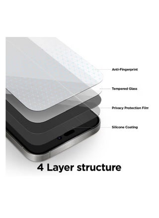 Tempered Dustproof Privacy Glass Screen Protector Compatible For iPhone 15 - view 3