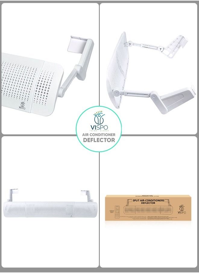 VISPO - Air Conditioner Deflector With Universal Remote Control Adjustable Windshield Universal Air Flow Redirector For Home Split Air Conditioners - Image 1