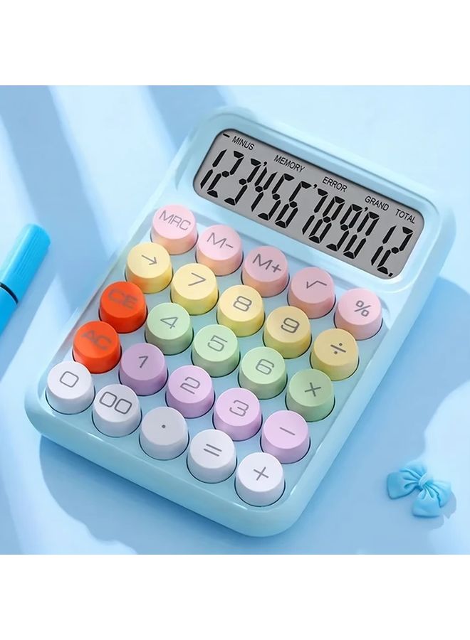 White Portable Multi Color Electronic Calculator Compact Cute Design - Image 1