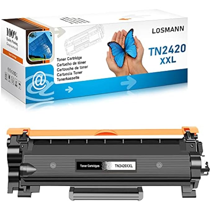 XXL TONER (6,000 PAGES) COMPATIBLE WITH BROTHER TN2420 TN2410 FOR BROTHER MFC-L2710DW MFC-L2710DN MFC-L2750DW DCP-L2530DW DCP-L2510D DCP-L2550DN HL-L2350DW L2310 D HL-L2370DN (1 BLACK) - Image 1
