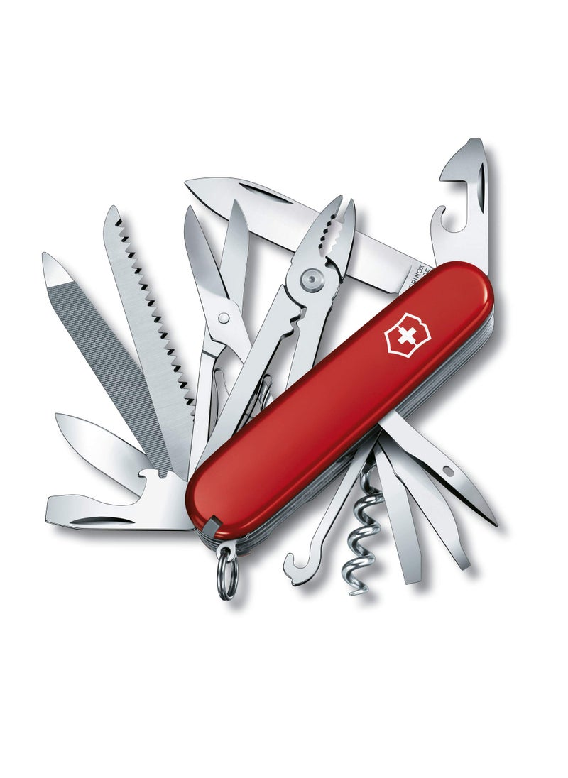 Victorinox Victorinox Handyman Swiss Army Knife, 24 Functions, Swiss Made Pocket Knife with Large Blade, Screwdriver, Chisel and Pliers - Red 