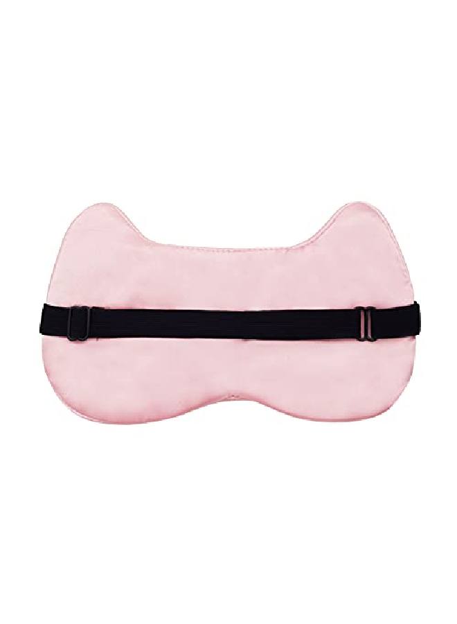 Jenna ™ l Silk Kitty Design Sleep Mask Cover for Insomnia Puffy Eyes and Dark Circles With Gel (BabyPink) - Image 3