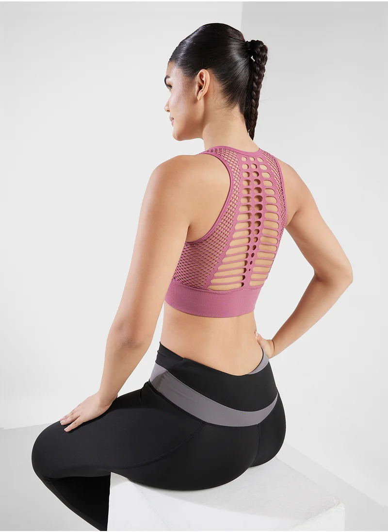 فورورد Mesh Detail Sports Bra With Cutout Back