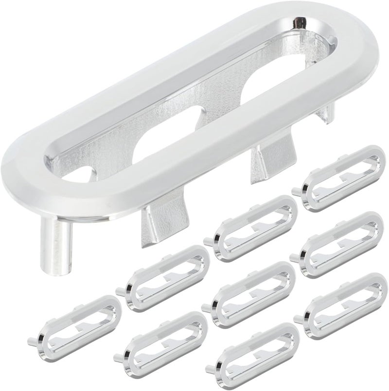 10pcs Sink Overflow Cap Covers for Bathroom and Kitchen Easy Installation Lightweight Abs Material Professional Drain Cover for Ceramic Sink Basins - Image 1