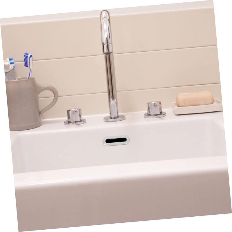 10pcs Sink Overflow Cap Covers for Bathroom and Kitchen Easy Installation Lightweight Abs Material Professional Drain Cover for Ceramic Sink Basins - Image 3