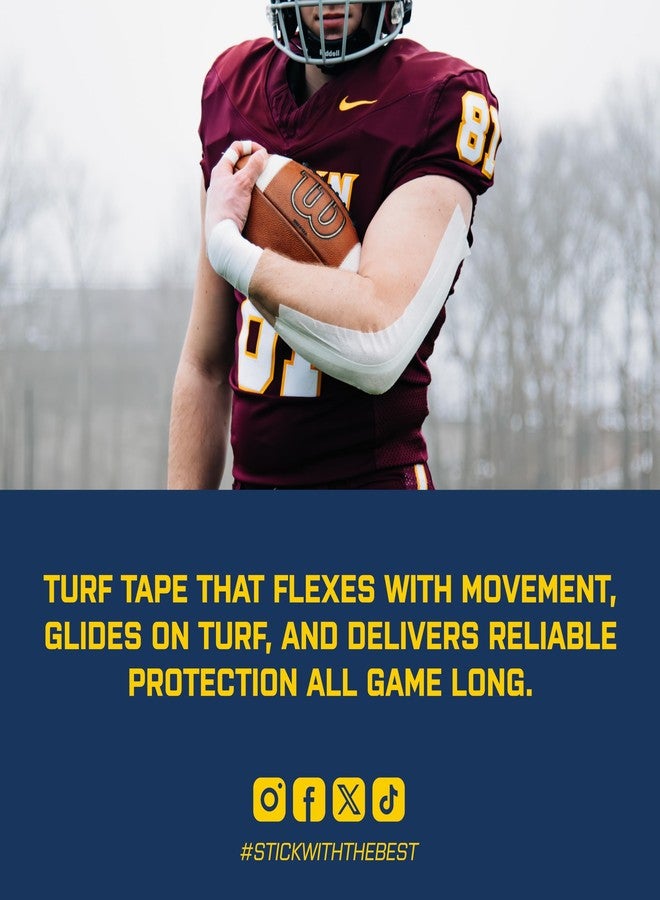 Howies Athletic Tape Football Turf Tape - Flexible, Water-Resistant Adhesive for Arm, Elbow & Shoulder Turf Burn Protection - for Youth & Adult - Made in USA (Black) - Image 4