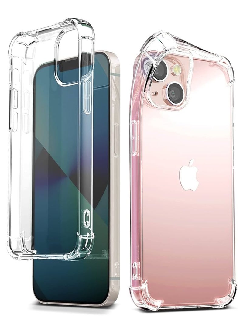 AKSESORY - iPhone 15 Plus Crystal Clear Bumper Case Cover (6.7") - Four Corners Protective Case - Transparent Soft Silicone Case - Image 1